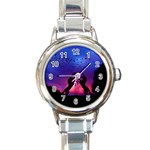 Unicorn Sunset Round Italian Charm Watch