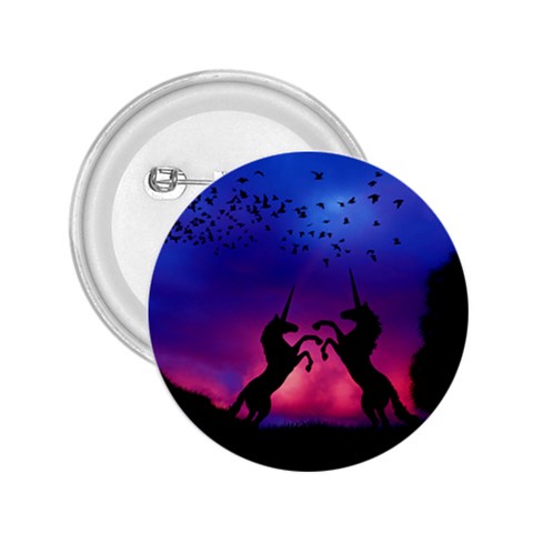 Unicorn Sunset 2.25  Button from ArtsNow.com Front