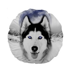 Wolf Moon Mountains Standard 15  Premium Round Cushion  from ArtsNow.com Front