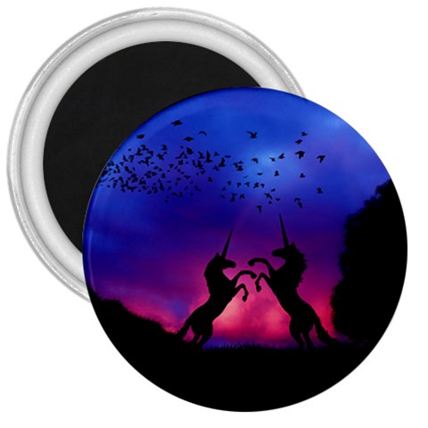 Unicorn Sunset 3  Magnet from ArtsNow.com Front