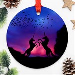 Unicorn Sunset Ornament (Round)