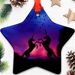 Unicorn Sunset Ornament (Star)