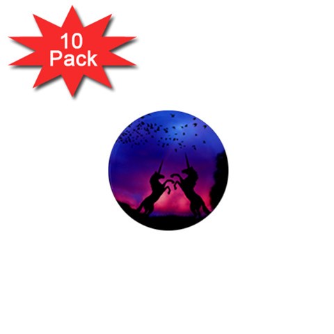 Unicorn Sunset 1  Mini Magnet (10 pack)  from ArtsNow.com Front