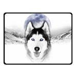 Wolf Moon Mountains Double Sided Fleece Blanket (Small)