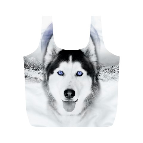 Wolf Moon Mountains Full Print Recycle Bag (M) from ArtsNow.com Front