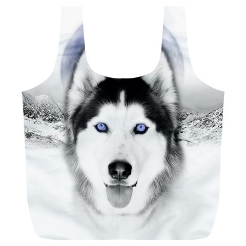 Wolf Moon Mountains Full Print Recycle Bag (XL) from ArtsNow.com Front