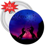 Unicorn Sunset 3  Button (10 pack)