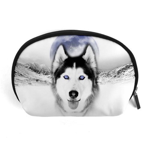 Wolf Moon Mountains Accessory Pouch (Large) from ArtsNow.com Front