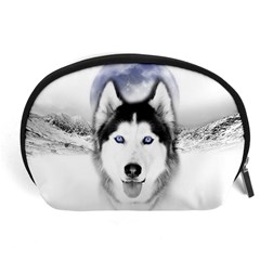 Wolf Moon Mountains Accessory Pouch (Large) from ArtsNow.com Front