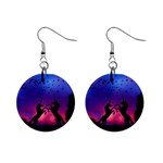 Unicorn Sunset 1  Button Earrings