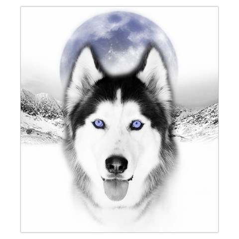 Wolf Moon Mountains Drawstring Pouch (Small) from ArtsNow.com Front