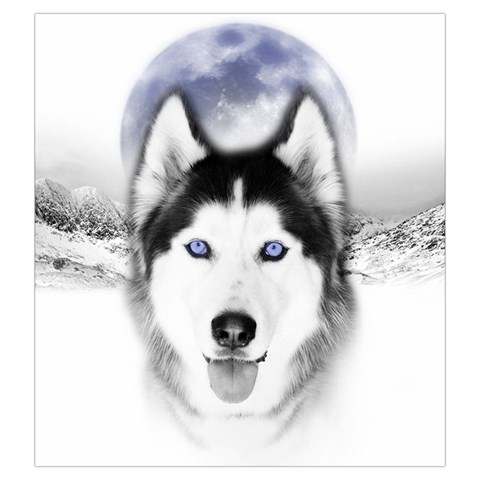 Wolf Moon Mountains Drawstring Pouch (Large) from ArtsNow.com Front