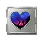 Unicorn Sunset Mega Link Heart Italian Charm (18mm)