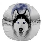 Wolf Moon Mountains Large 18  Premium Flano Round Cushion 