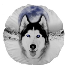 Wolf Moon Mountains Large 18  Premium Flano Round Cushion  from ArtsNow.com Back