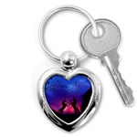 Unicorn Sunset Key Chain (Heart)