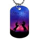 Unicorn Sunset Dog Tag (One Side)