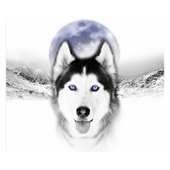 Wolf Moon Mountains Double Sided Flano Blanket (Small) from ArtsNow.com 50 x40  Blanket Front