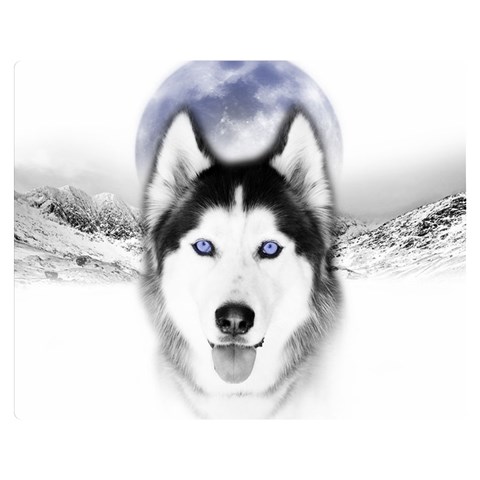 Wolf Moon Mountains Double Sided Flano Blanket (Medium) from ArtsNow.com 60 x50  Blanket Front
