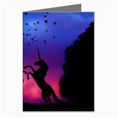 Unicorn Sunset Greeting Card from ArtsNow.com Left