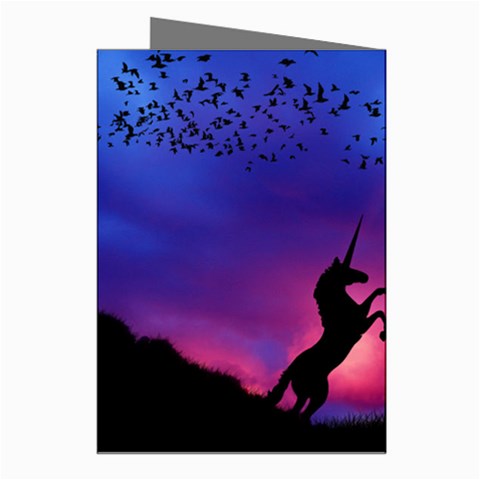 Unicorn Sunset Greeting Cards (Pkg of 8) from ArtsNow.com Right