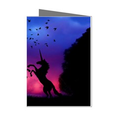 Unicorn Sunset Mini Greeting Cards (Pkg of 8) from ArtsNow.com Left