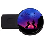 Unicorn Sunset USB Flash Drive Round (2 GB)