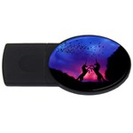 Unicorn Sunset USB Flash Drive Oval (2 GB)