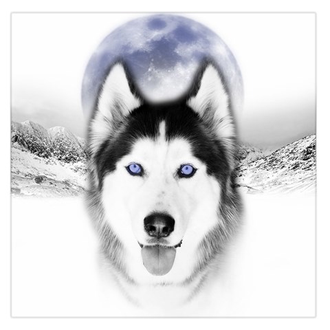 Wolf Moon Mountains Large Satin Scarf (Square) from ArtsNow.com Front