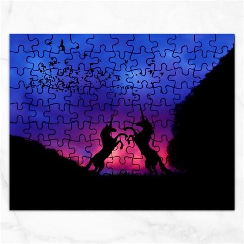 Unicorn Sunset Jigsaw Puzzle (Rectangular) from ArtsNow.com Front