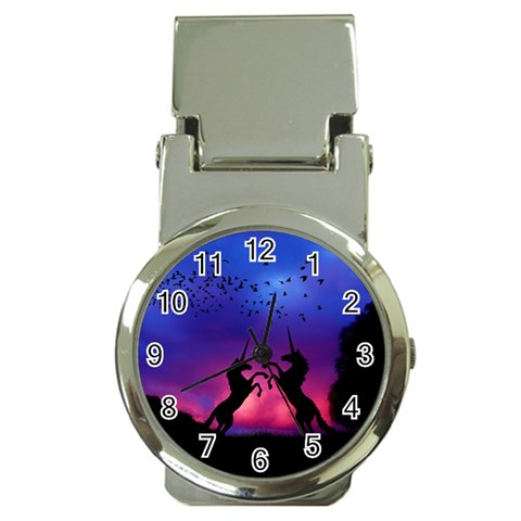 Unicorn Sunset Money Clip Watch from ArtsNow.com Front