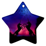 Unicorn Sunset Star Ornament (Two Sides)