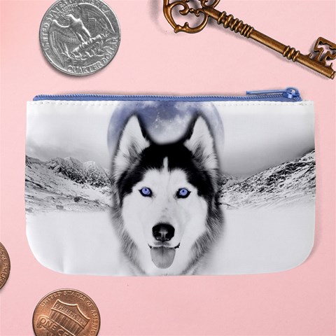 Wolf Moon Mountains Large Coin Purse from ArtsNow.com Back