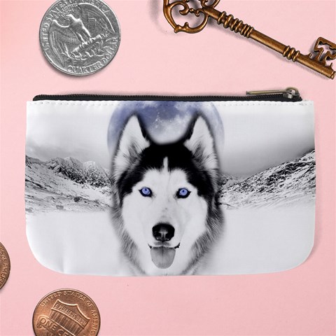 Wolf Moon Mountains Large Coin Purse from ArtsNow.com Back