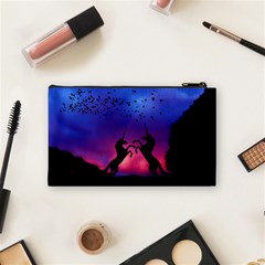 Unicorn Sunset Cosmetic Bag (Small) from ArtsNow.com Back