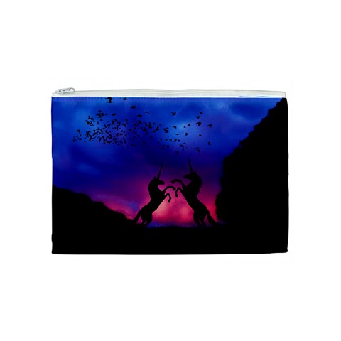 Unicorn Sunset Cosmetic Bag (Medium) from ArtsNow.com Front