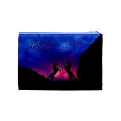 Unicorn Sunset Cosmetic Bag (Medium) from ArtsNow.com Back