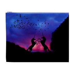 Unicorn Sunset Cosmetic Bag (XL) from ArtsNow.com Front