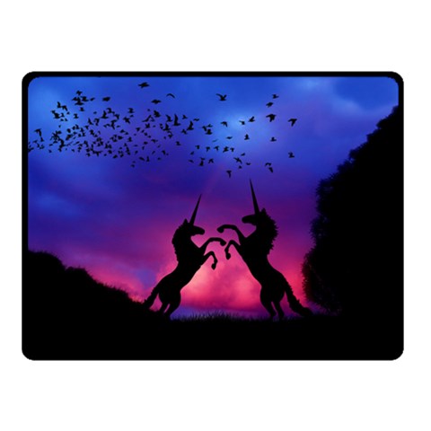Unicorn Sunset Fleece Blanket (Small) from ArtsNow.com 50 x40  Blanket Front