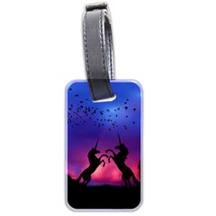 Unicorn Sunset Luggage Tag (two sides) from ArtsNow.com Front