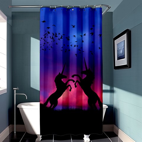 Unicorn Sunset Shower Curtain 36  x 72  (Stall) from ArtsNow.com Curtain(36 X72 ) - 33.26 x66.24  Curtain(36 X72 )