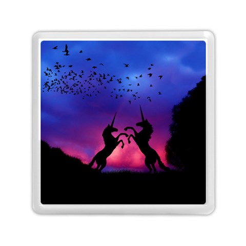 Unicorn Sunset Memory Card Reader (Square) from ArtsNow.com Front