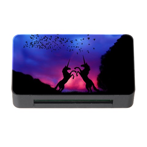 Unicorn Sunset Memory Card Reader with CF from ArtsNow.com Front