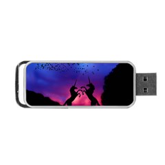 Unicorn Sunset Portable USB Flash (Two Sides) from ArtsNow.com Front