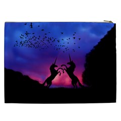 Unicorn Sunset Cosmetic Bag (XXL) from ArtsNow.com Back