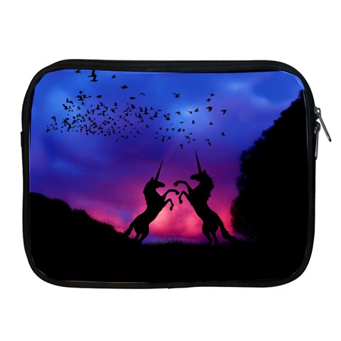 Unicorn Sunset Apple iPad Zipper Case from ArtsNow.com Front