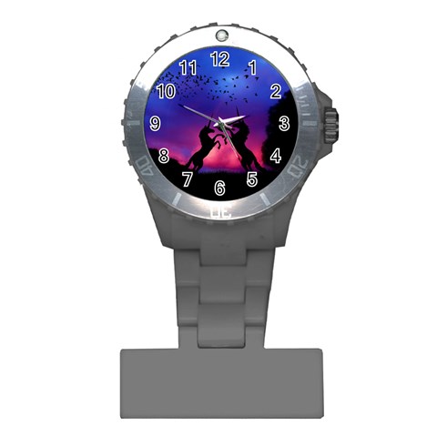Unicorn Sunset Plastic Nurses Watch from ArtsNow.com Front