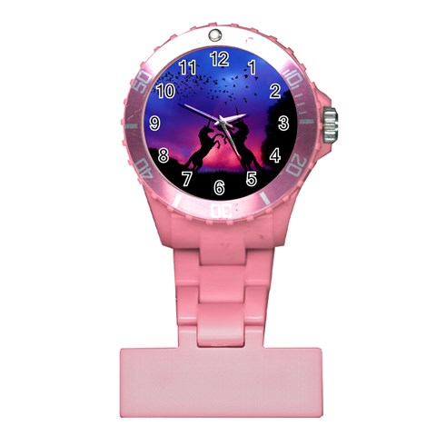 Unicorn Sunset Plastic Nurses Watch from ArtsNow.com Front