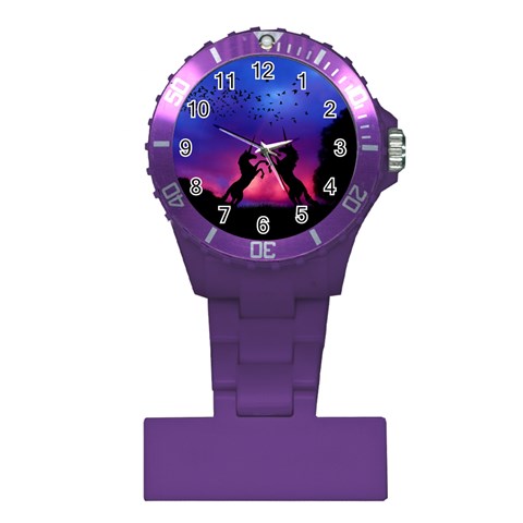 Unicorn Sunset Plastic Nurses Watch from ArtsNow.com Front