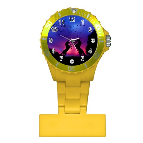 Unicorn Sunset Plastic Nurses Watch from ArtsNow.com Front